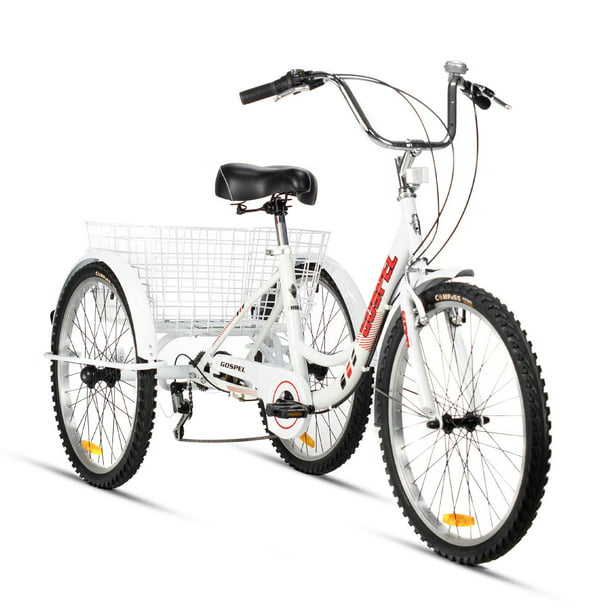 Bicicleta R24 6 Velocidades Tricicleta con Canasta Trasera Gospel | Walmart en línea