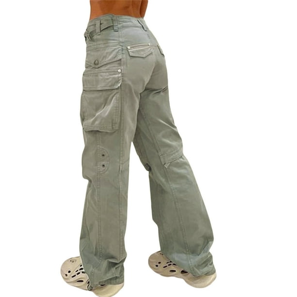 TRKIYQC Pantalones Cargo Casuales para Mujer, Pantalones Largos
