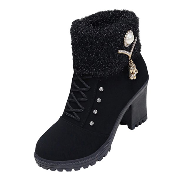 Botas de invierno para mujer botines de tac n alto moda informal