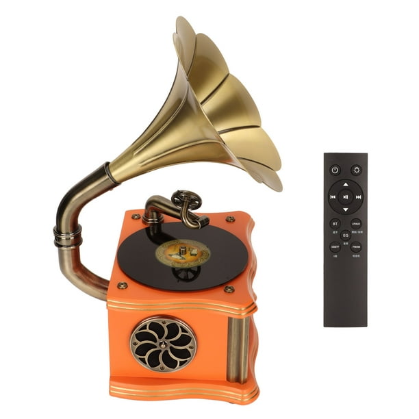 Mini tocadiscos vintage, mini altavoz de gramófono retro Mini gramófono  retro Fonógrafo retro Instalación sin esfuerzo