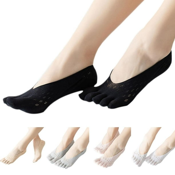 5 pares de calcetines ortopédicos de compresión para dedos de los pies,  calcetines de cinco dedos transpirables con punta dividida de cinco dedos