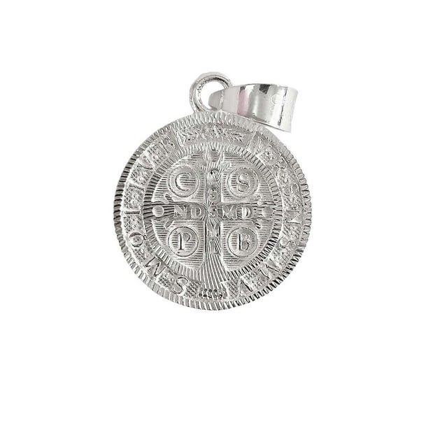 Medalla Chica San Benito Doble Cara Plata .925