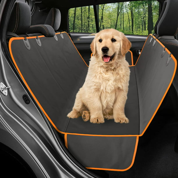 Funda de asiento de coche para perro, fundas de asiento de coche,  almohadilla de asiento trasero de coche, coche duradero a prueba de polvo  Naranja Cola Cubierta de asiento de coche