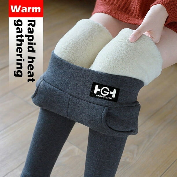 Mallas cálidas de invierno para mujer, mallas superelásticas de cintura  alta, mallas térmicas ajusta Gao Jinjia LED