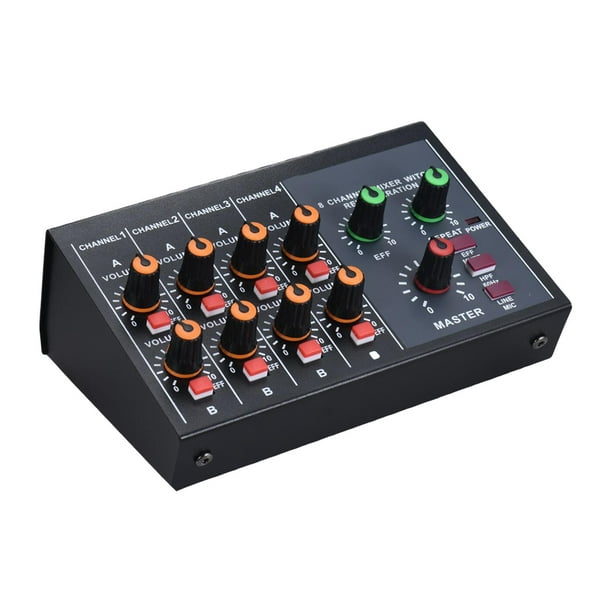  Mezclador de audio Consola de tablero de sonido Consola de  mezcla USB, equipo de audio profesional de estudio en vivo de 8 canales  para producción de música, transmisión por Internet, cantar 