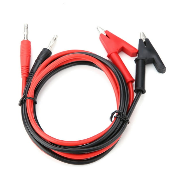 Cable de conexión Banana Cocodrilo Rojo y Negro
