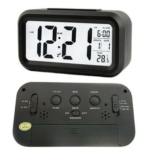 Reloj Despertador Digital Con Luz Nocturna Con Sensor Inteligente