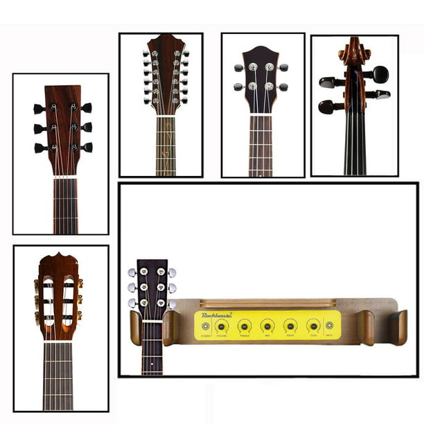 Soporte de pared para colgar guitarra, soporte para guitarra, instrumentos  musicales multifunción de madera color perfke Gancho para colgar