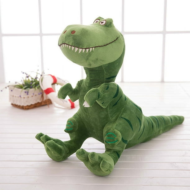  Juguete de peluche de dinosaurio verde, animal de peluche de  dinosaurio T-rex de peluche, dinosaurio bebé a la hora de acostarse, peluche  de 14.5 pulgadas, regalos para niños (Brachiosaurus-azul) : Juguetes