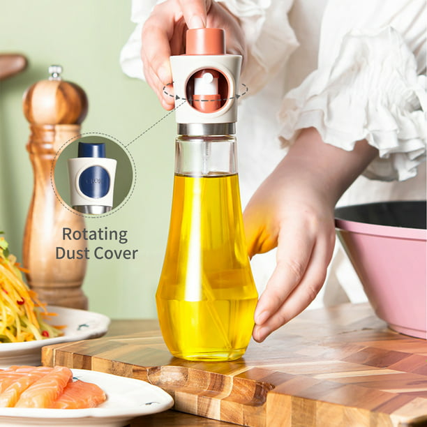 Pulverizador de aceite para cocinar, rociador de aceite de oliva,  dispensador de aceite botella de vidrio para cocina, hornear, ensalada,  barbacoa