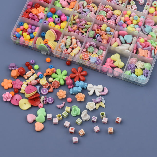Kit para hacer pulseras de cuentas con letras de colores mezclados Flor de  Labymos estándar