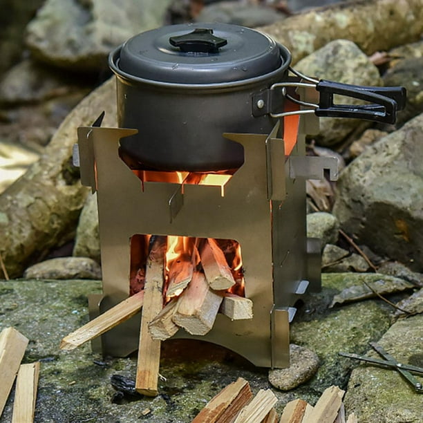 Mini Estufa De Camping Plegable Portátil De Acero Inoxidable
