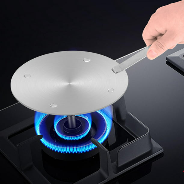 Placa difusora de calor para cocina de inducción, adaptador de placa de  calor de acero inoxidable, convertidor de difusor de calor para cocina de  gas