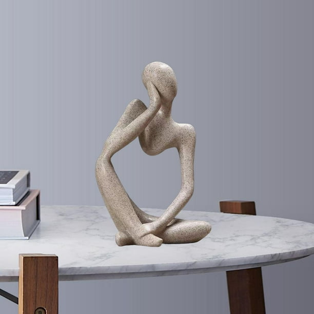 Escultura de hombre pensador, decoración minimalista, arte realista, decoración  moderna para el hogar, 19,5 cm de altura -  México