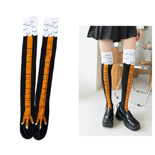 Calcetines creativos con , patrón de pata de Animal, calcetines modernos  hasta el muslo 55cm Colcomx Calcetines largos de moda