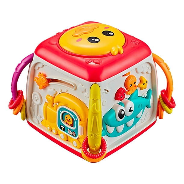 Juguete de actividade bebés de 2 a 3 años de edad, niñas 5 en 1 con sonido  musical, regalo educativo para de 18 Rojo Baoblaze tablero de juego