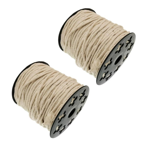 Cordón de macramé Natual de algodón de macramé, cuerda de algodón para  colgar en la pared, ganchos de plantas, manualidades, tejer, proyectos