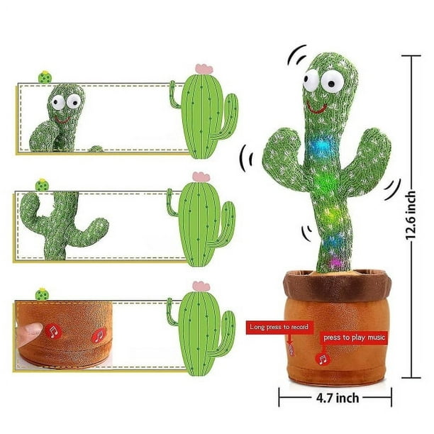 Cactus bailarín, juguete de cactus parlante que repite lo que dices.  Sailing Electrónica