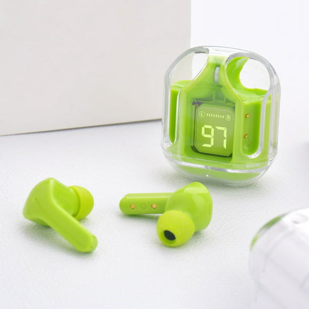 Audífonos inalámbricos Audífonos digitales transparentes 5.3 compatibles con Bluetooth (verde) Tmvgtek Para estrenar