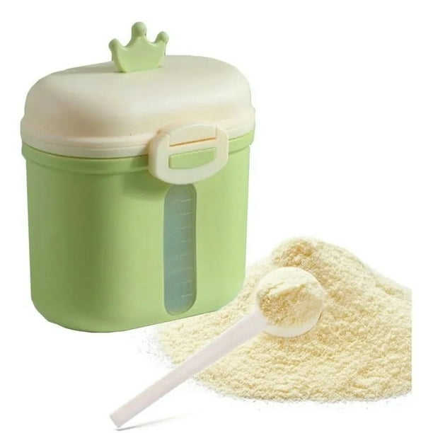 contenedor de leche en polvo dispensador de fórmula portátil Caja de  almacenamiento de leche en polvo para bebés Dispensador de leche en polvo  para bebés de gran
