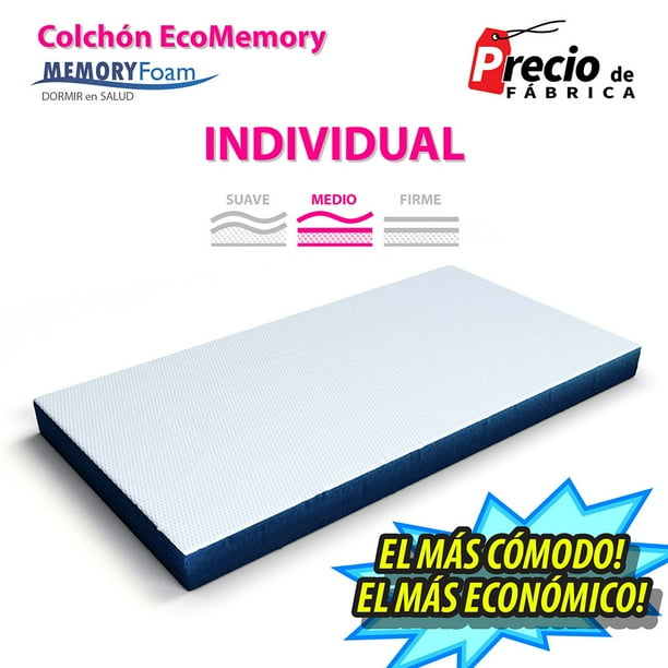 Colchon Ecomemory De Espuma Y Memory Foam Individual La Fabrica de Espuma  COLCHÓN DE ESPUMA ECOMEMORY INDIVIDUAL 12CM