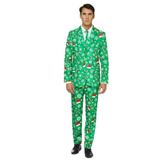 traje navideño elegante dulce navidad rev color verde traje elegante