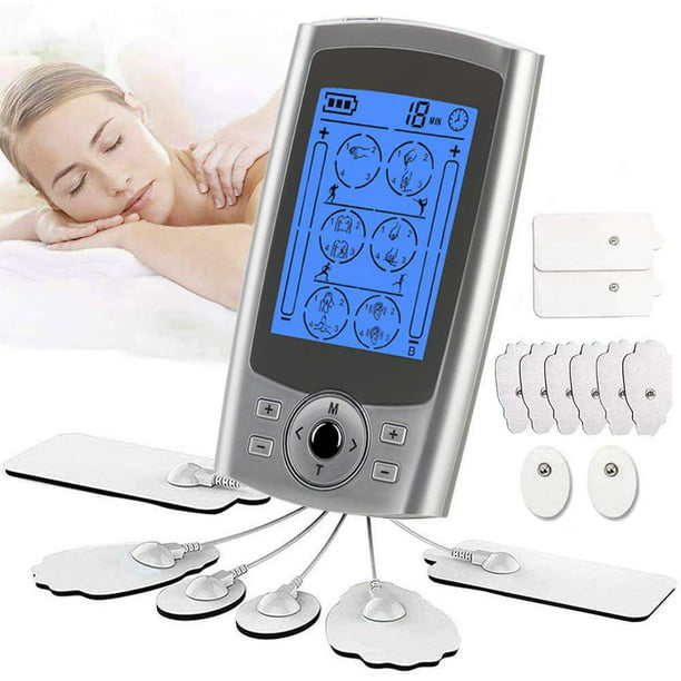 Estimulador muscular eléctrico EMS recargable por USB, máquina de  fisioterapia Tens, electroestimulador de pulso, almohadillas masajeadoras  corporales - AliExpress