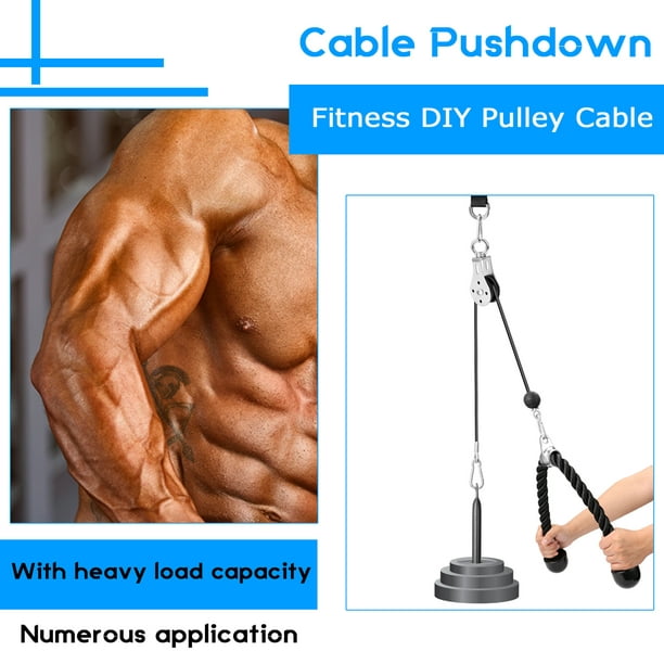 Sistema de polea de cable para gimnasio, máquina de entrenamiento de  fitness y levantamiento de levantamiento de pesas en el hogar equipo de  gimnasio