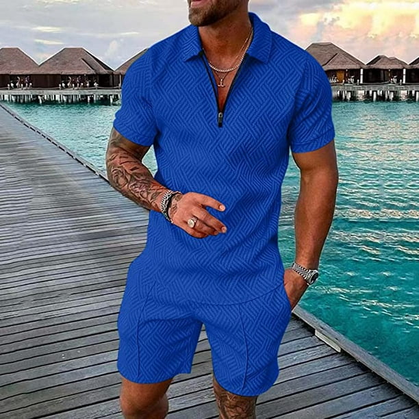 Brote Sano Calle principal Conjunto de camisa polo y pantalones cortos casuales para hombre, conjunto  de 2 piezas de verano de Sincero Electrónica | Walmart en línea