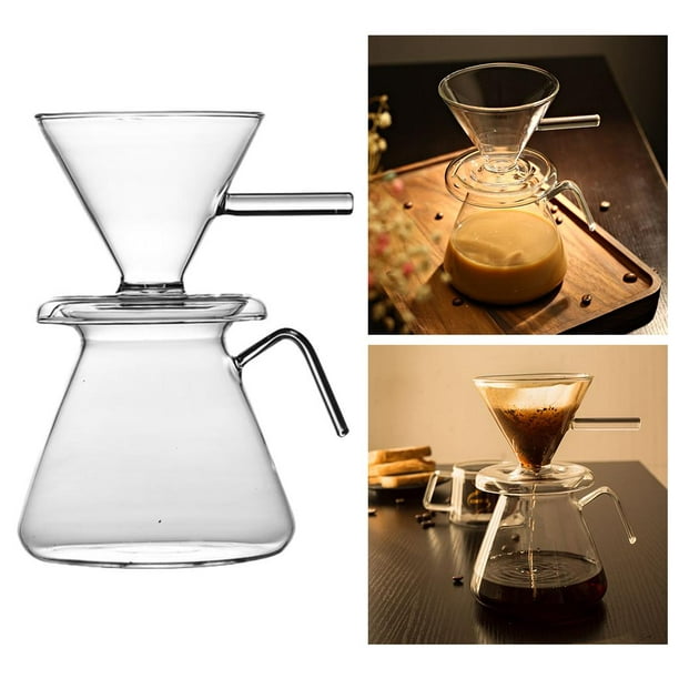 Cafetera de 600 ml para verter, jarra de reutilizable, cafetera manual de  goteo, cafetera con taza de de desmontable perfecl Cafetera
