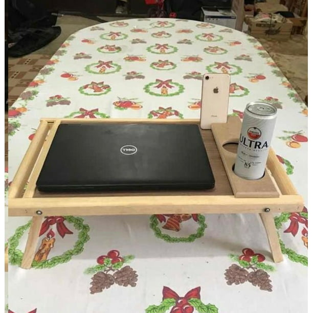 mesa plegable escritorio tableta Celular Cama Mesita Negra