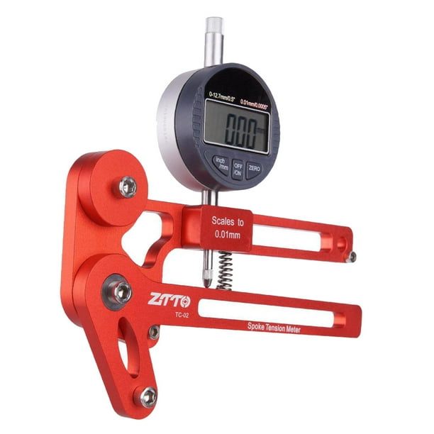 Medidor de tensión de radios de bicicleta universal, herramienta de  medición, calibrador de aleación, ajustador de , se adapta Rojo mecánica  Rojo mecánico Soledad Medidor de tensión de radios de bicicleta