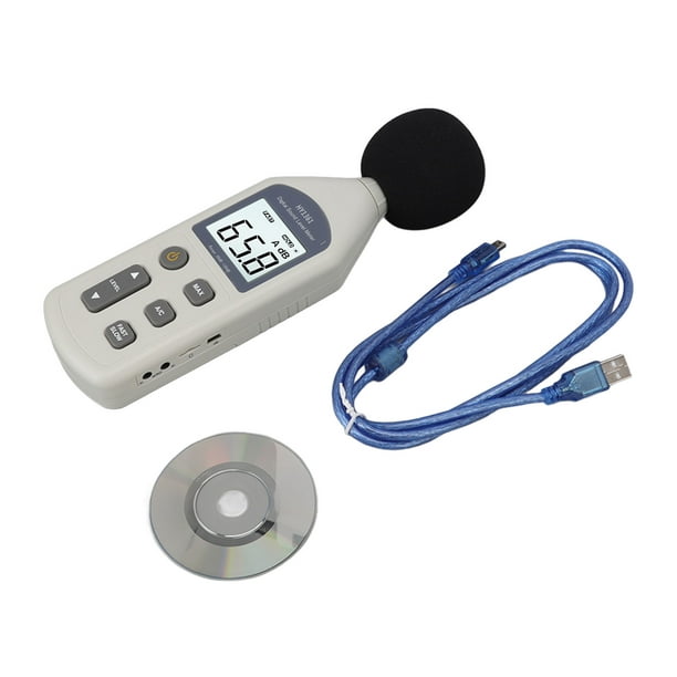 Medidor de nivel de sonido, medidor de decibelios Medidor DB de alta  precisión Medidor de nivel de ruido construido para profesionales