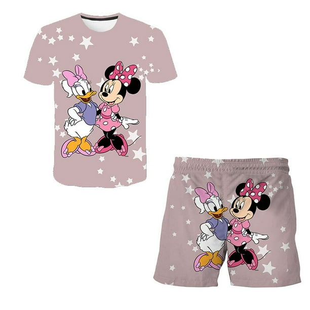 Bebé verano Disney Mickey ropa conjuntos Mickey Mouse niñas camisetas + Pantalones cortos uds niños dibujos animados disfraces trajes 1-14 años 7T Gao Jinjia LED | Walmart en