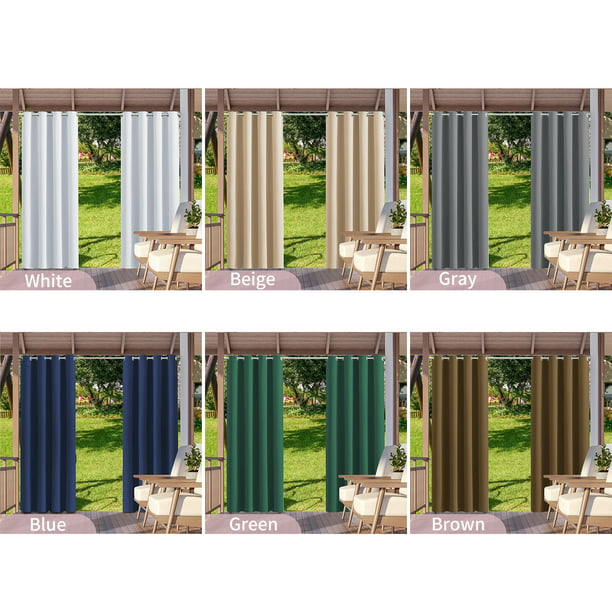 Cortinas pérgola para exteriores cortinas opacas para exteriores decoración exterior  impermeable con yeacher