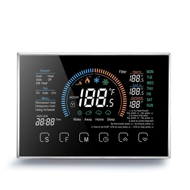 Termostato Wifi inteligente de 24v, termostato de calefacción y  refrigeración, controlador de temperatura para bomba de