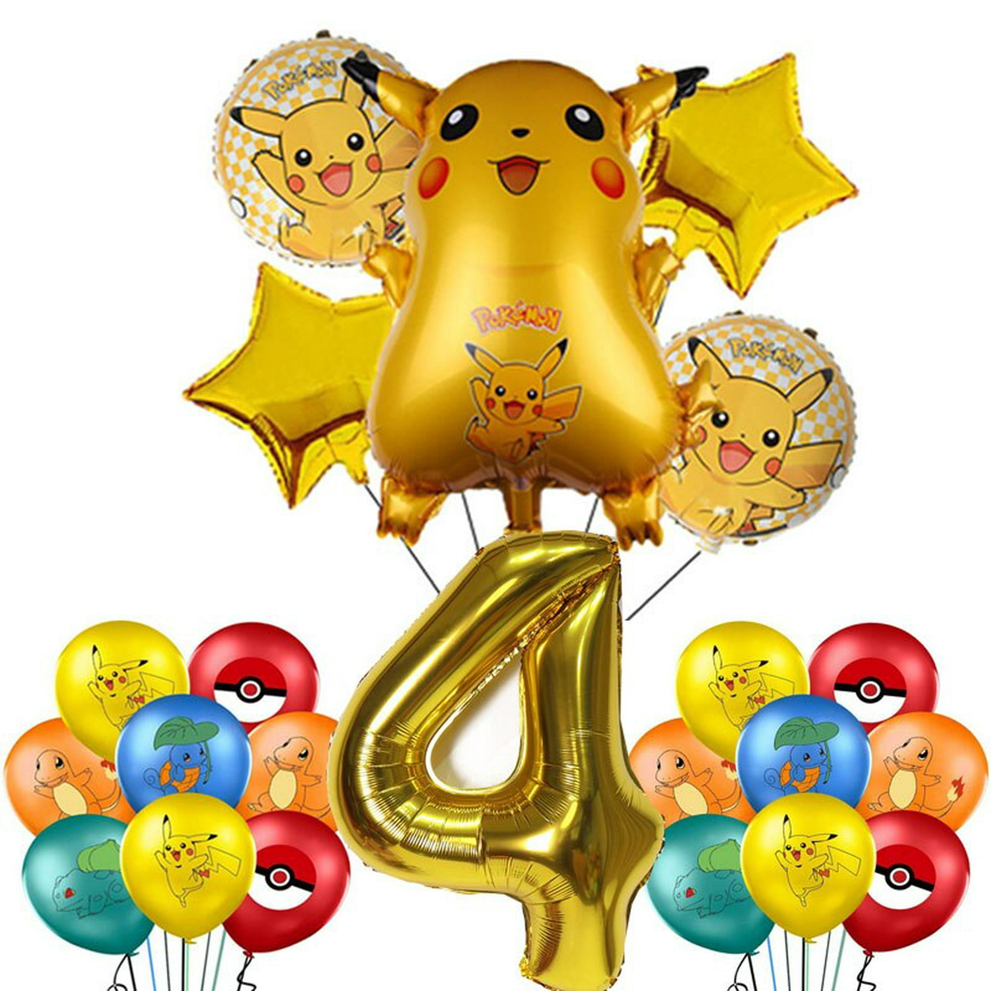 Decoración de fiesta de cumpleaños con temática de Pokémon Pikachu