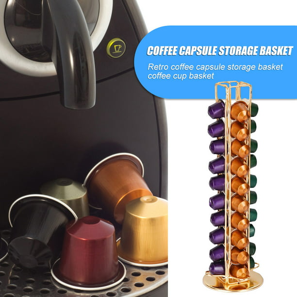 Soporte práctico para cápsulas de café Nespresso Torre dispensadora para 40  Ehuebsd cápsulas de café Nespresso estante organizador de almacenamiento  para el hogar y la Oficina