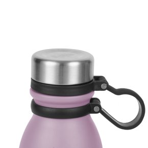 Termo para Agua o Cafe Fria o Caliente de Acero Inoxidable de 600 Ml Color Rosa