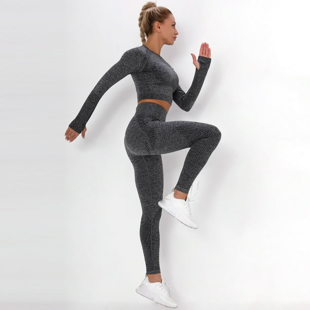 Gibobby Leggings de yoga para mujer Pantalones moldeadores de pecho Fitness  Elasticidad Cuerpo Deporte Pantalones Cintura alta Mujer Pantalones de  y(Gris,CH)