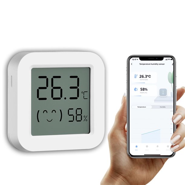 Sensor de temperatura y humedad WiFi, termómetro higrómetro