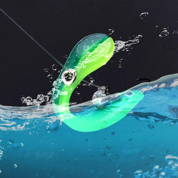 Fishing Artificial Baits And Fishing Hooks Soft Bait Lures With Lifelike 3d  Fishing Eyes Fishing Soft Plastics Fish Lures Set For Bass Saltwate
