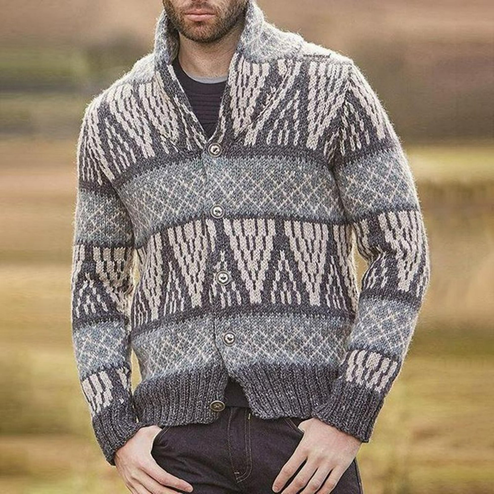 Cárdigan largo de punto para hombre, suéteres sólidos, abrigos informales,  de 5 colores ropa holgada, talla