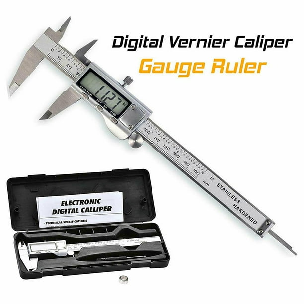 Calibrador digital de 6 pulgadas Vernier 150 mm Micrómetro Herramienta de  medici
