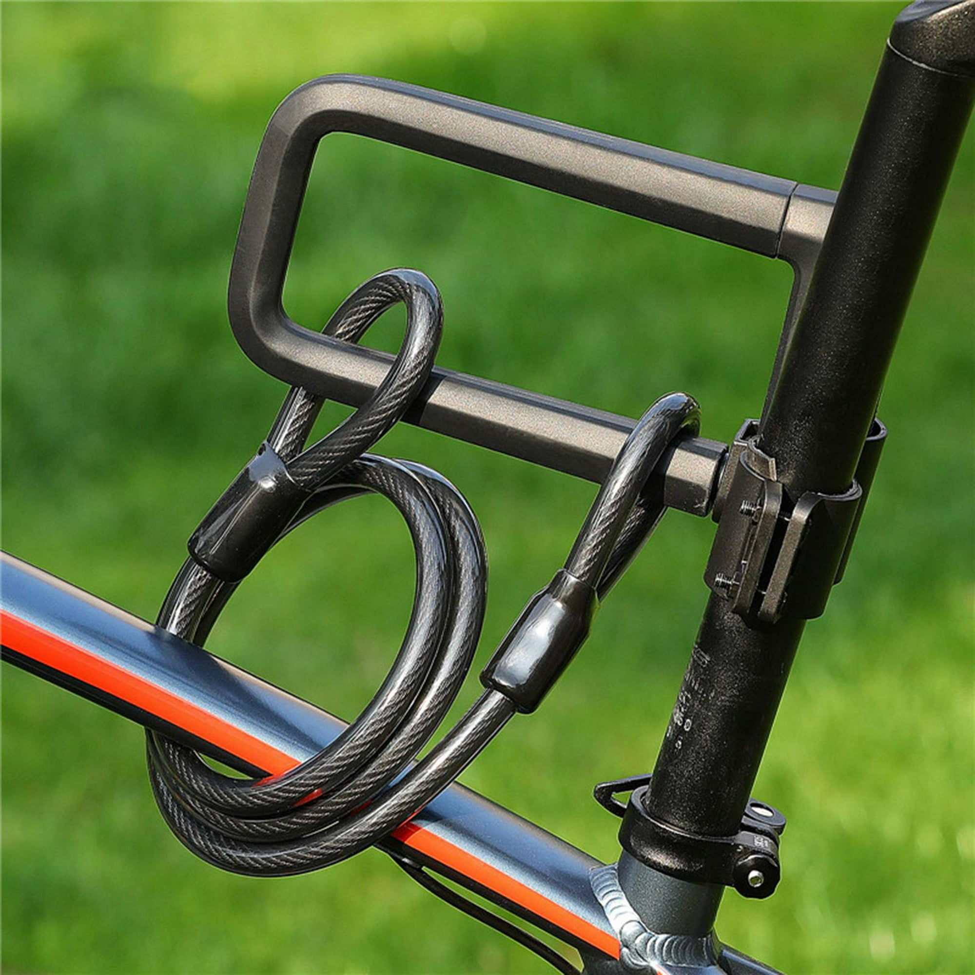 Cable de acero con candado para bicicleta