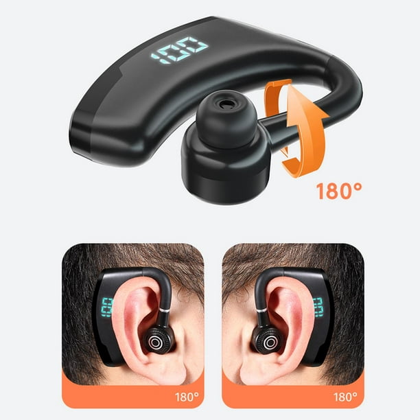 Auricular Bluetooth, auricular Bluetooth de un solo oído con función de  control de voz, auricular inalámbrico Bluetooth para conducir oficina de