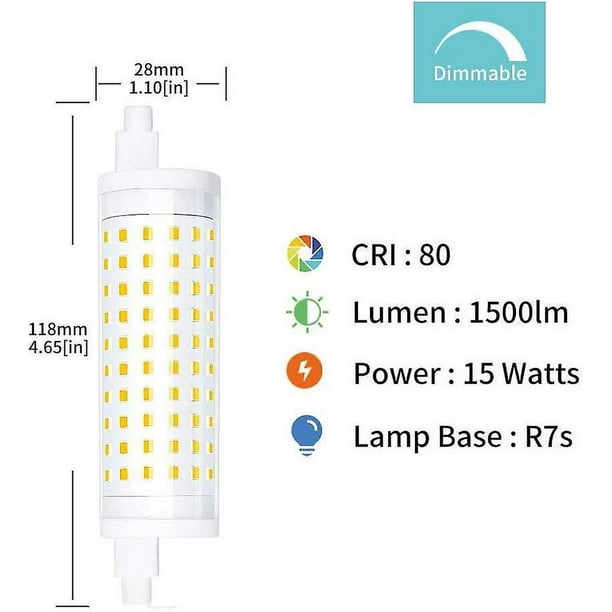 Lámpara de LED tipo halógena lineal larga luz CÁLIDA