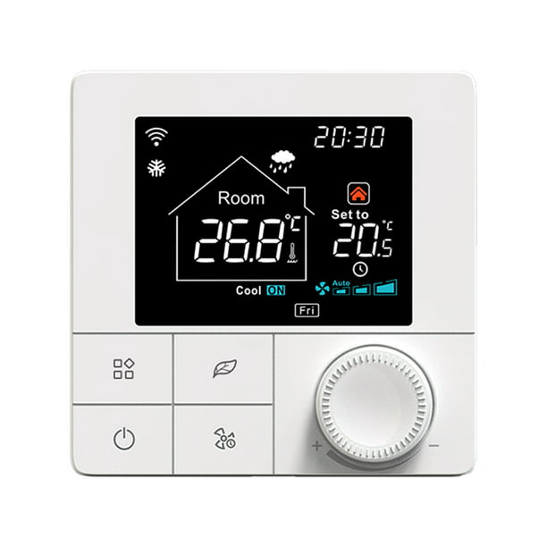 Termostato Calefacción WiFi para Calderas Gas/Agua, Termostato de  Habitación con Control de Voz Inteligente Programable para Calefacción de  Suelo