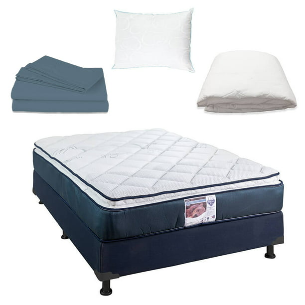 Colchón Queen Size + Box Blu + Sábanas + Protector de colchón + Almohada de  osos Spring Air Dicasa Monaco | Bodega Aurrera en línea