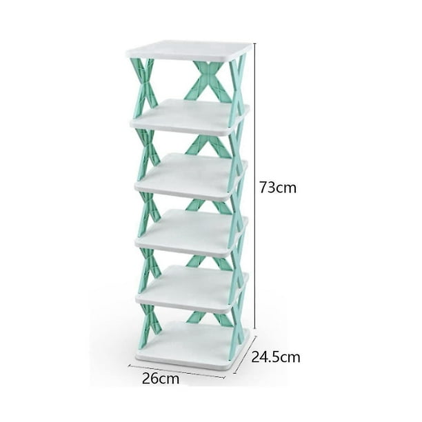 Zapatero: 5 niveles para armario, organizador de almacenamiento de zapatero  de plástico estrecho para entrada (verde)
